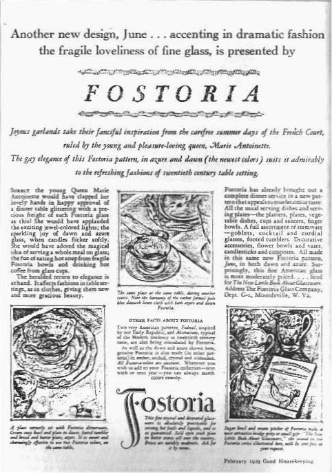 Fostoria June ad