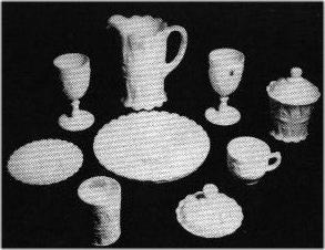 Milk glass items